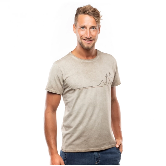 T-shirt męski Chillaz RIGI MOUNTAIN LINE SAND WASHED